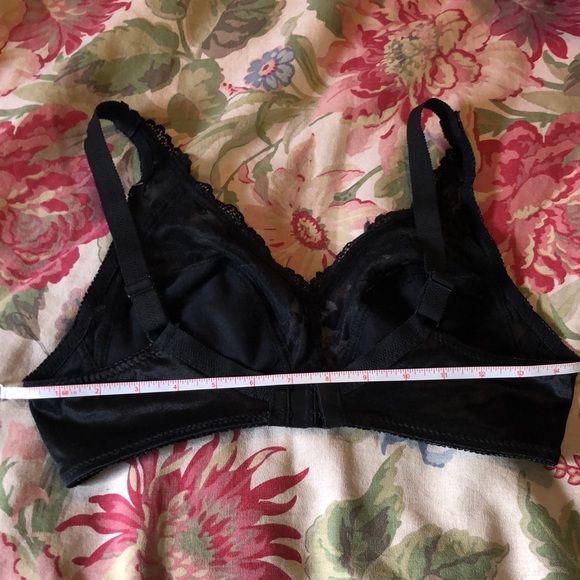 Vintage ORNELLA size 38C Bra Lingerie Deadstock Hong Kong Black Soft Cup NEW